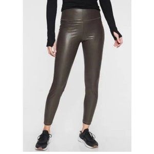 Athleta Arbor Olive All Over Gleam Tight Women’s L Read